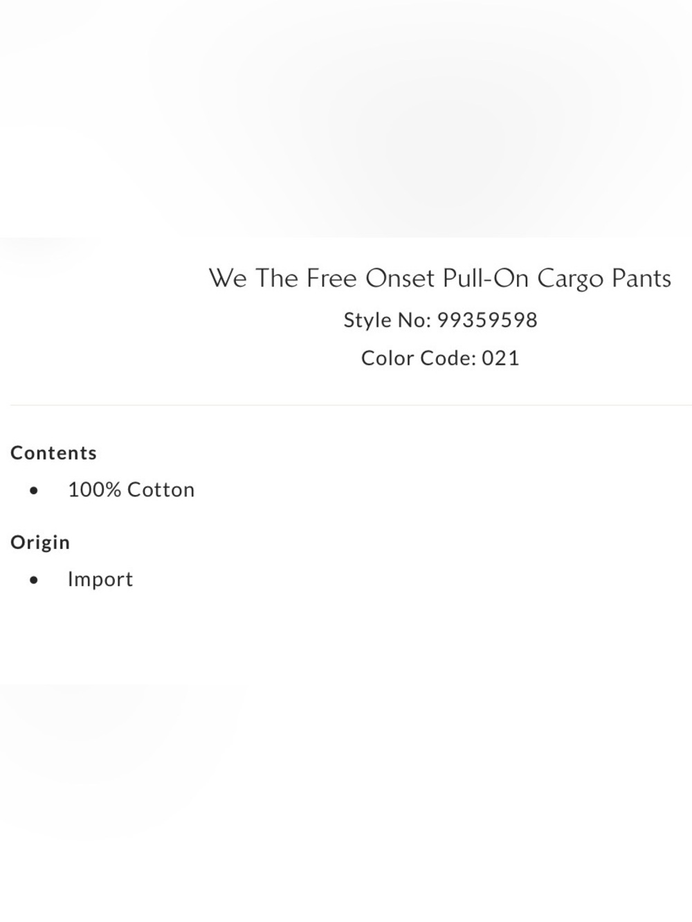 Free People S We the Free Onset Pull On Cargo Pants in Dusted Cocoa Brown NEW - Picture 10 of 10